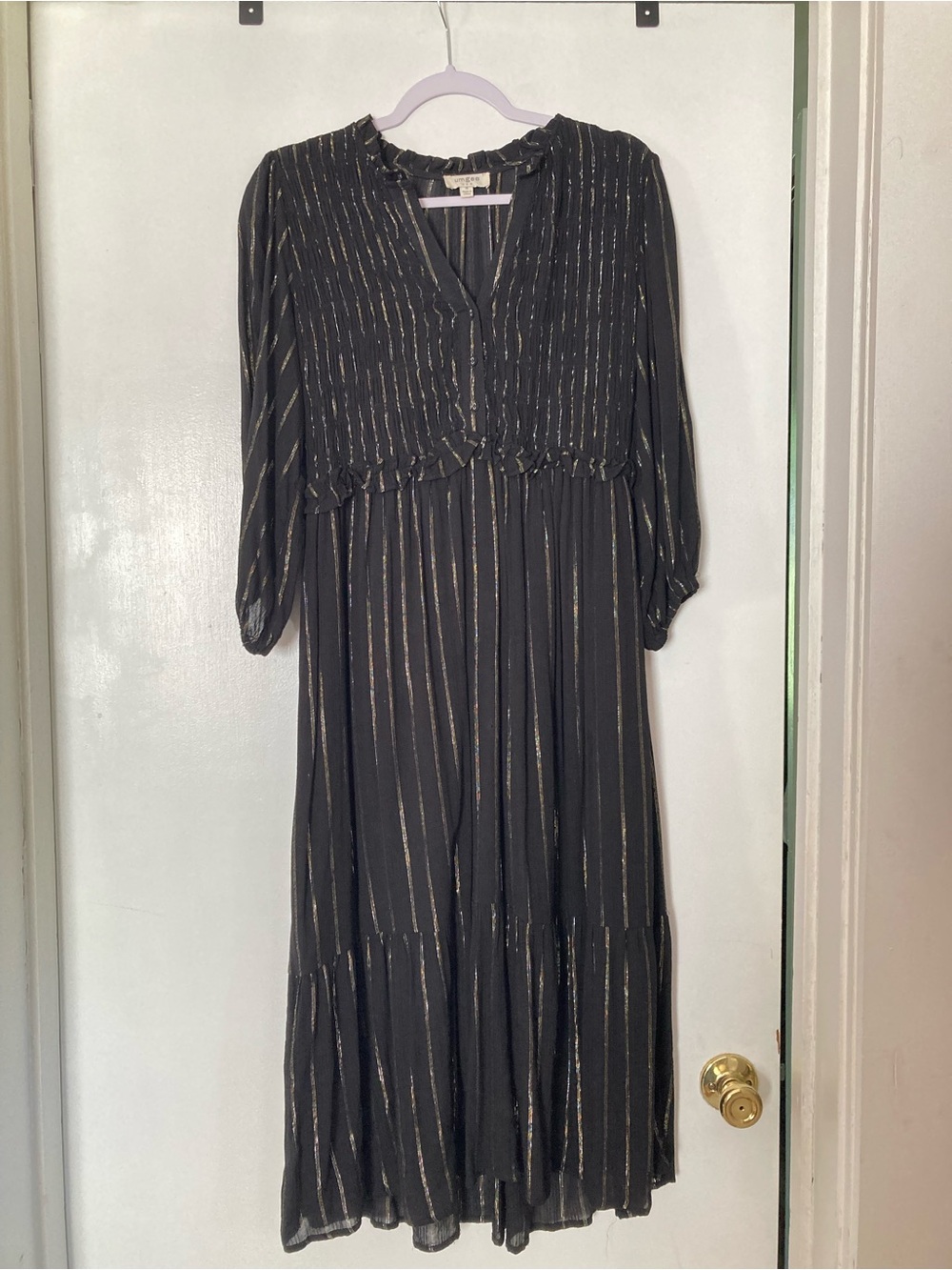 Umgee black and gold maxi dress